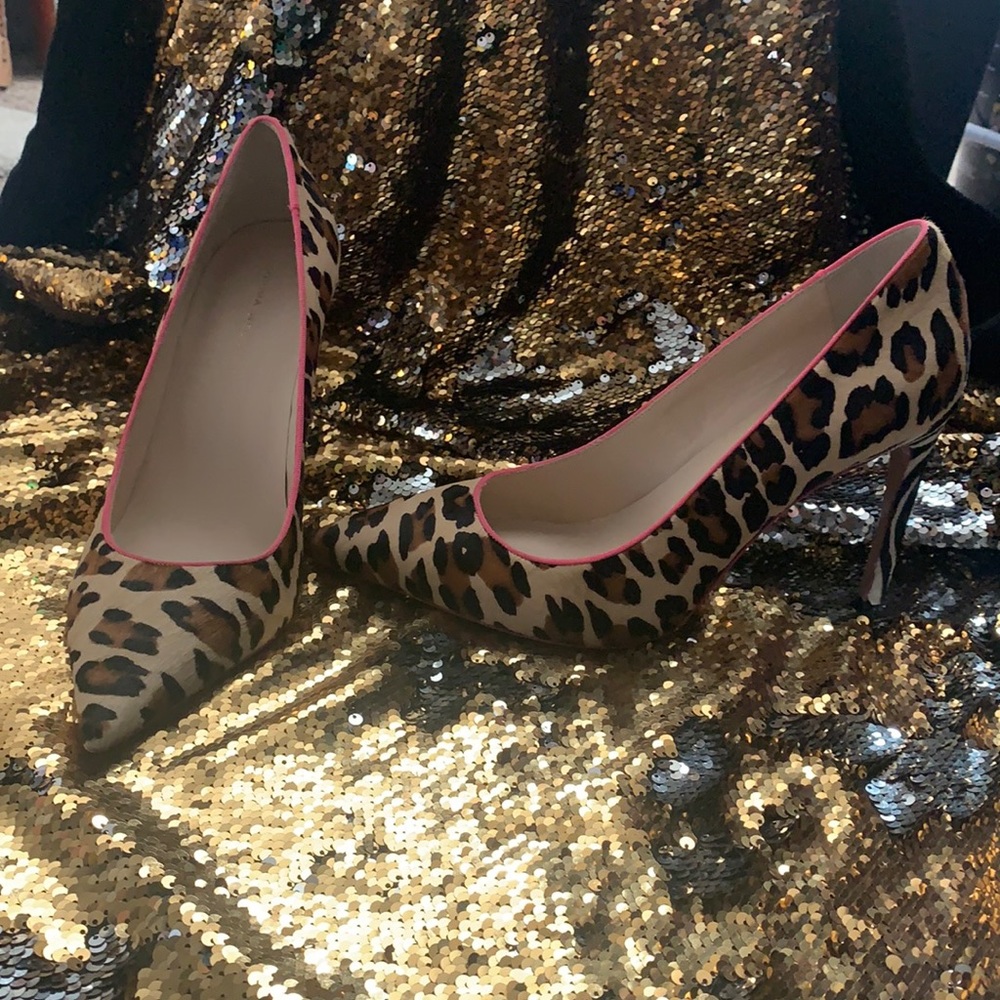 Sophia Webster real calf hair Lola classic heels